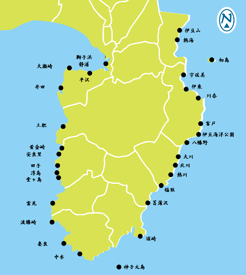 伊豆半島ダイビングマップ